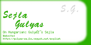 sejla gulyas business card